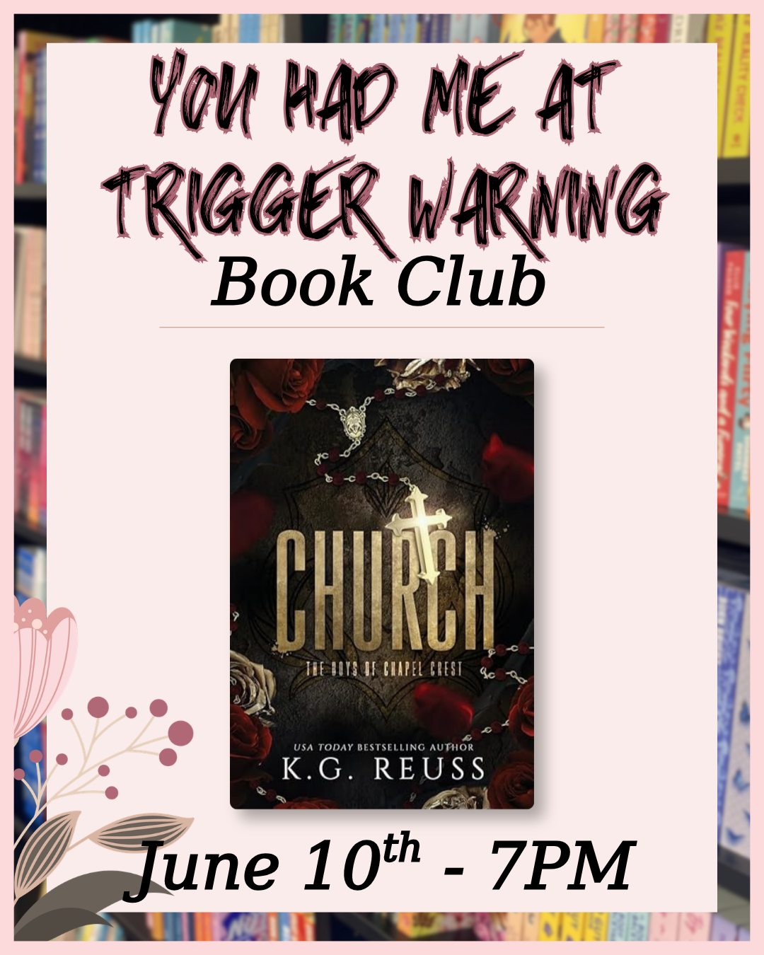 Event: Book Club - You Had Me At Trigger Warning (June)