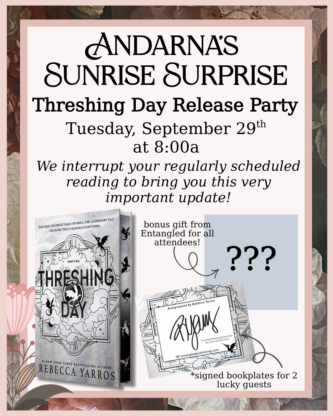 EVENT: Andarna's Sunrise Surprise (Threshing Day) Release Party