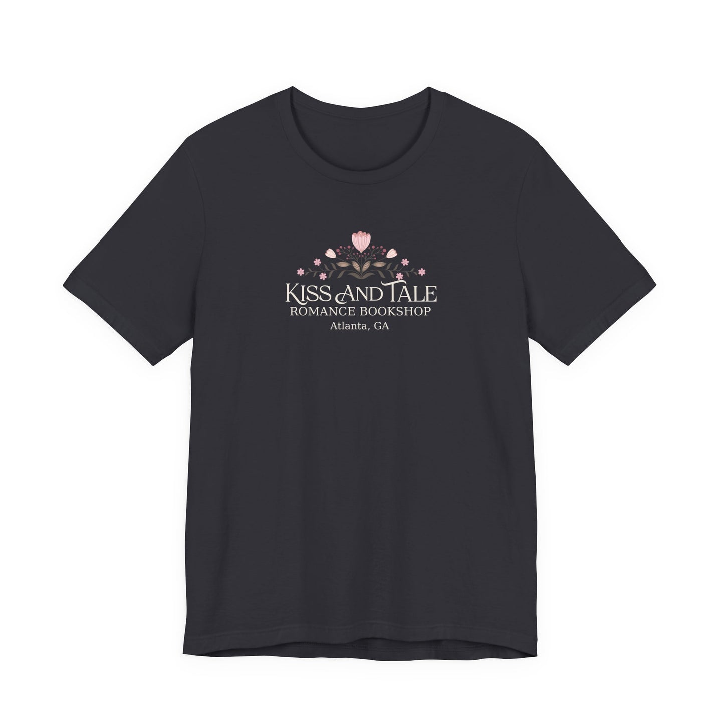 Kiss and Tale Romance Bookshop Bella + Canvas Tee