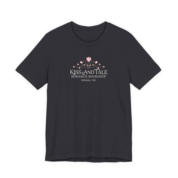 Kiss and Tale Romance Bookshop Bella + Canvas Tee