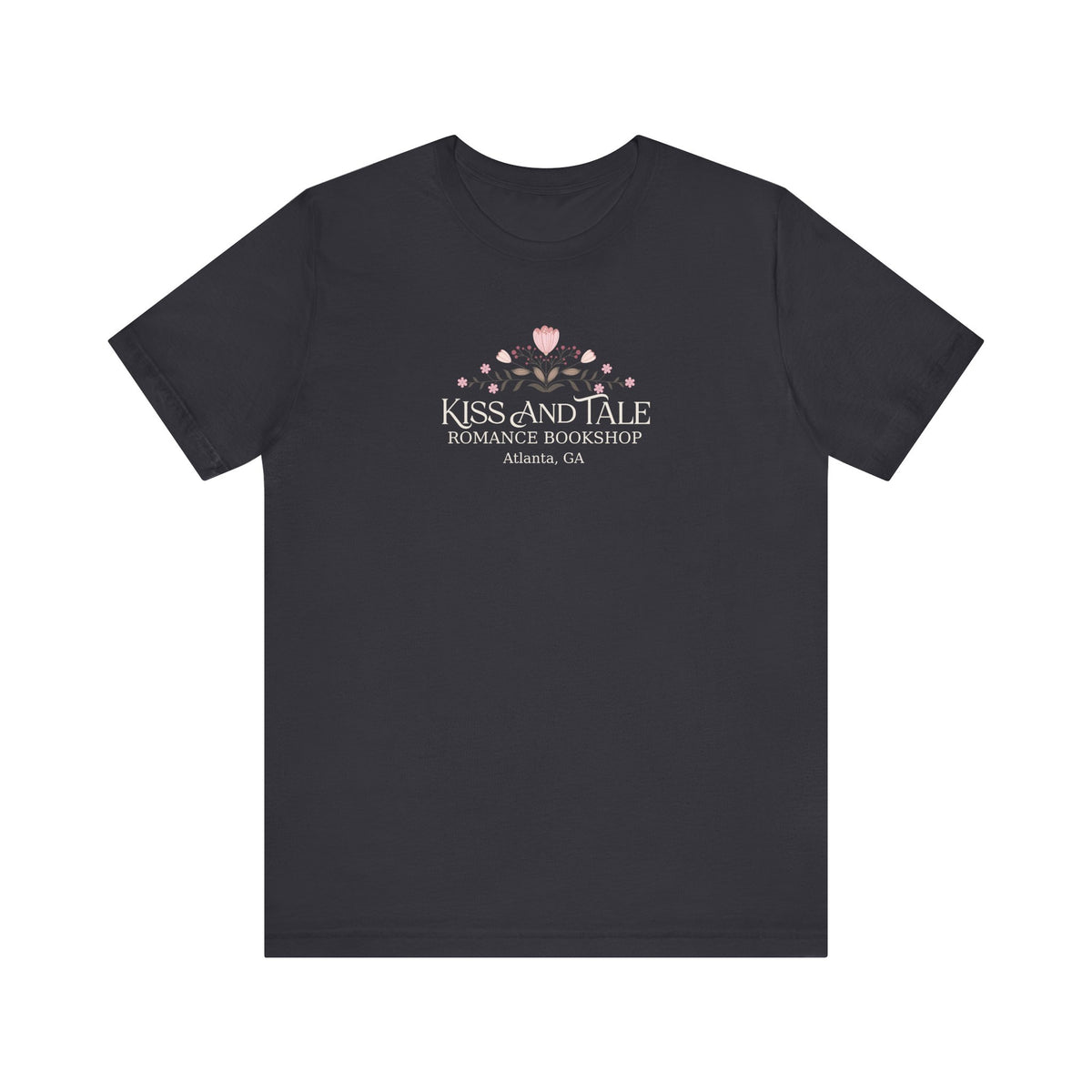 Kiss and Tale Romance Bookshop Bella + Canvas Tee
