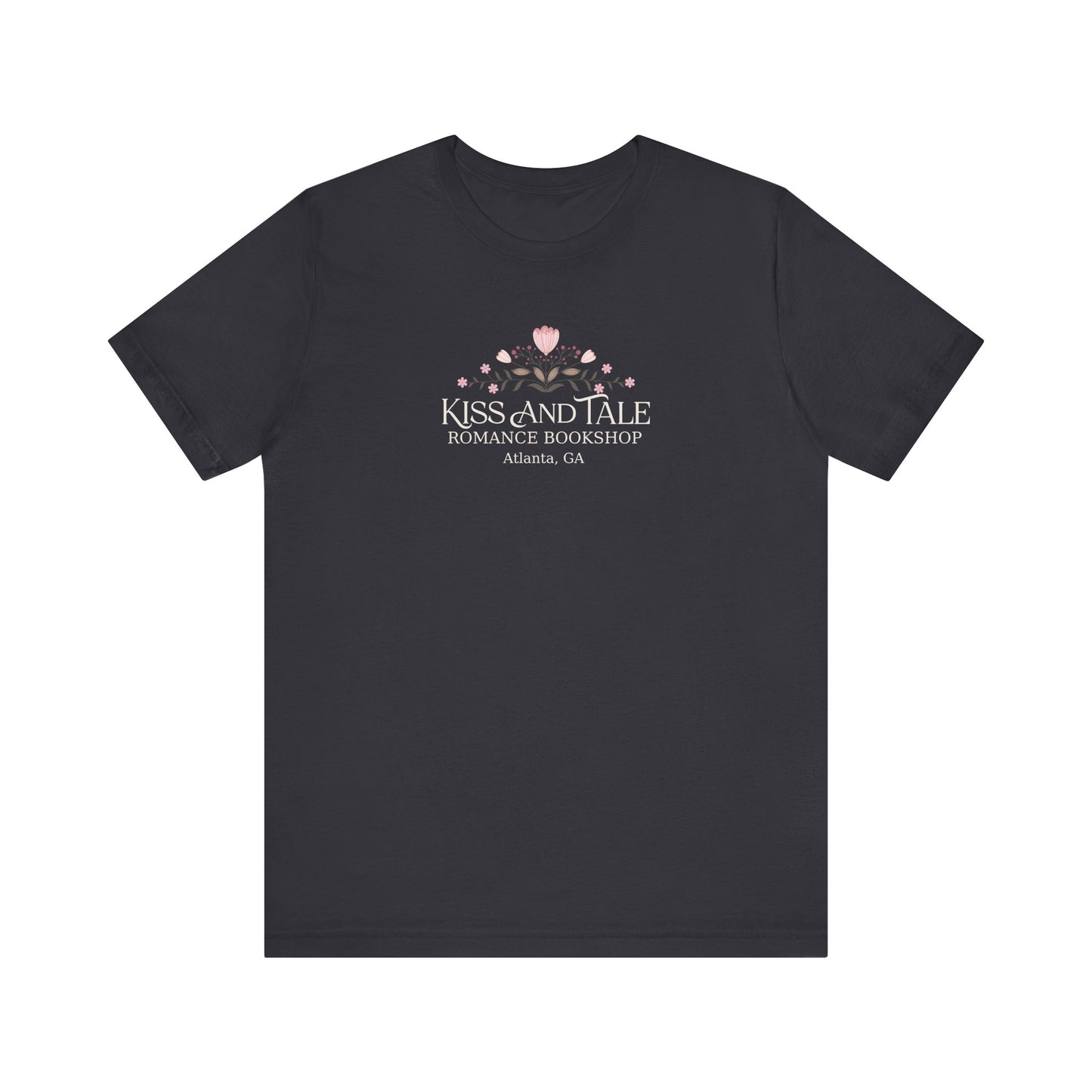 Kiss and Tale Romance Bookshop Bella + Canvas Tee