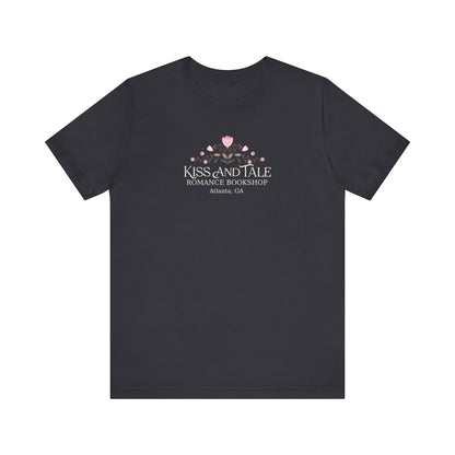 Kiss and Tale Romance Bookshop Bella + Canvas Tee