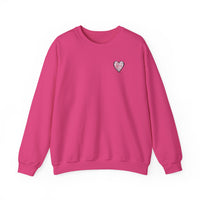 Book Lover! Pink Heart Graphic Sweatshirt, Cozy Crewneck Sweatshirt