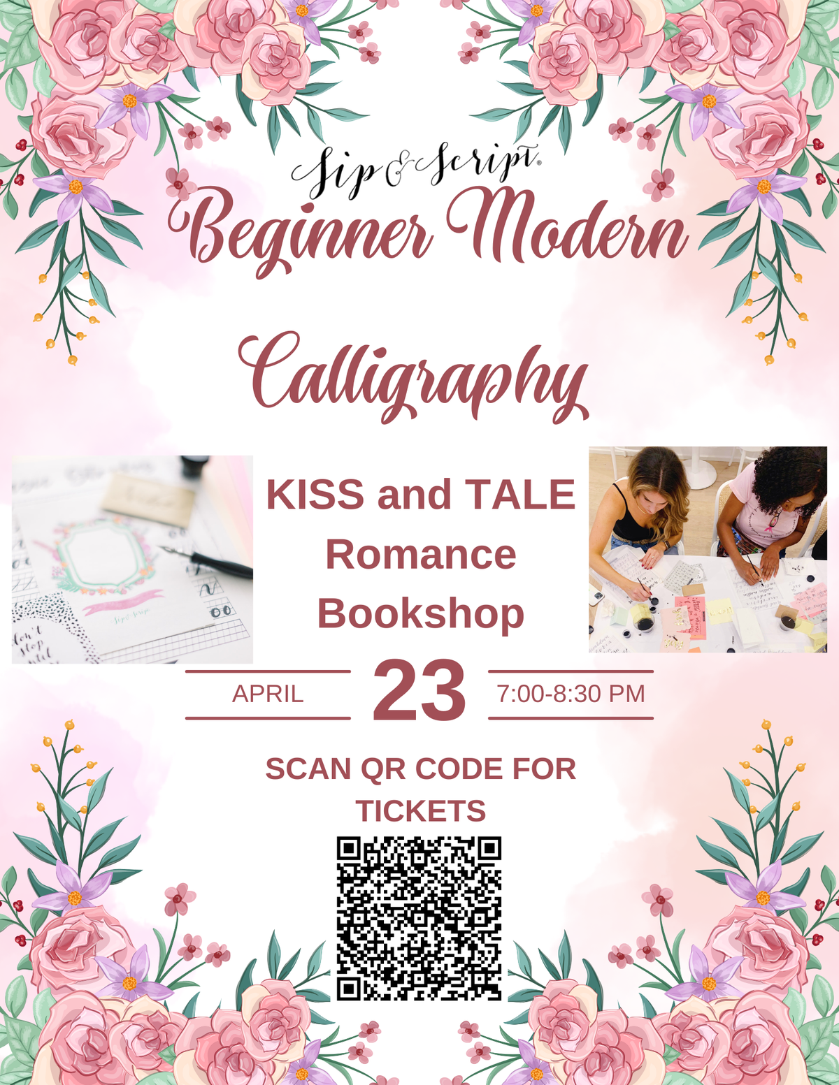 EVENT: Sip & Script Modern Calligraphy for Beginners