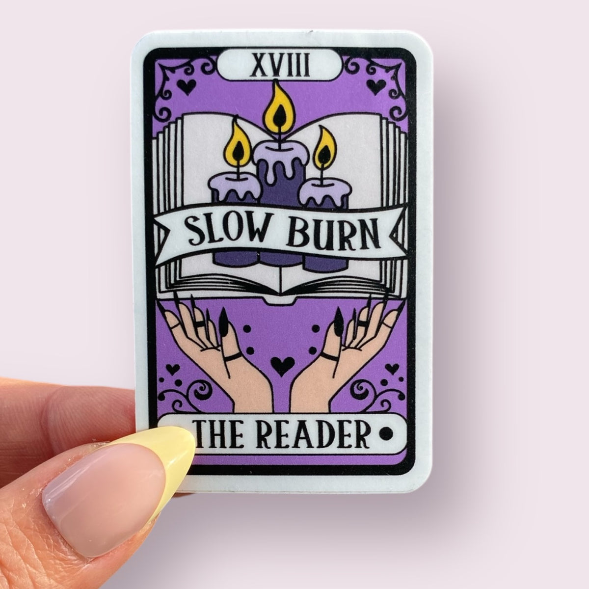 The Reader Slow Burn Tarot Card | Sticker