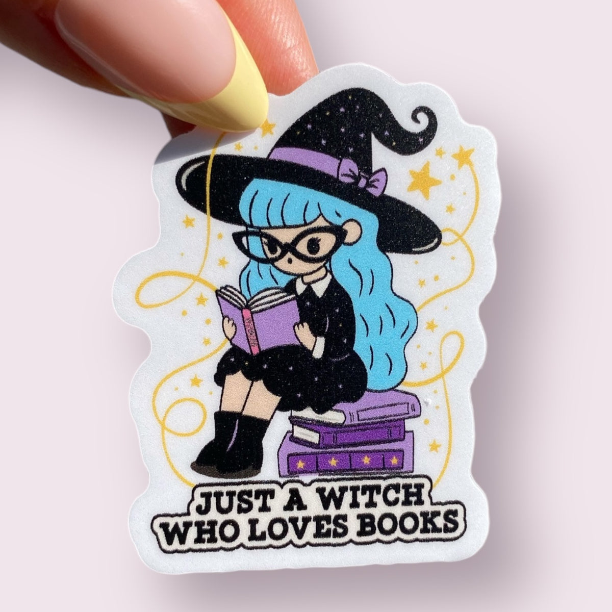 Just A Witch Who Loves Books Witch Reading Bookish Sticker