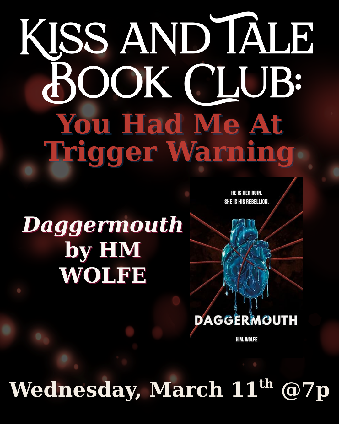 Event: Book Club - You Had Me At Trigger Warning (March)
