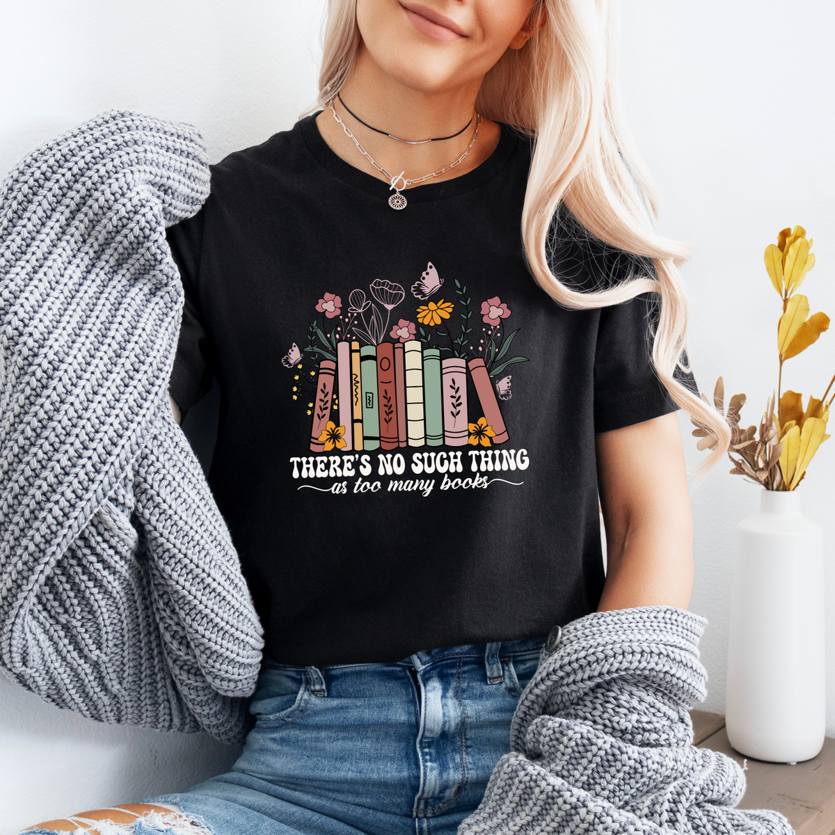 There's No Such Thing As Too Many Books Short Sleeve Tee