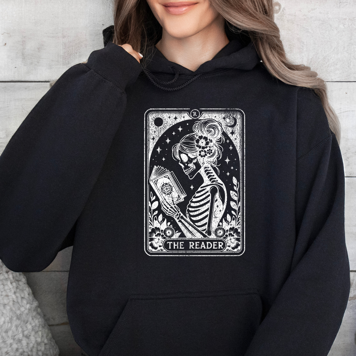 The Reader Tarot Card Hooded Sweatshirt