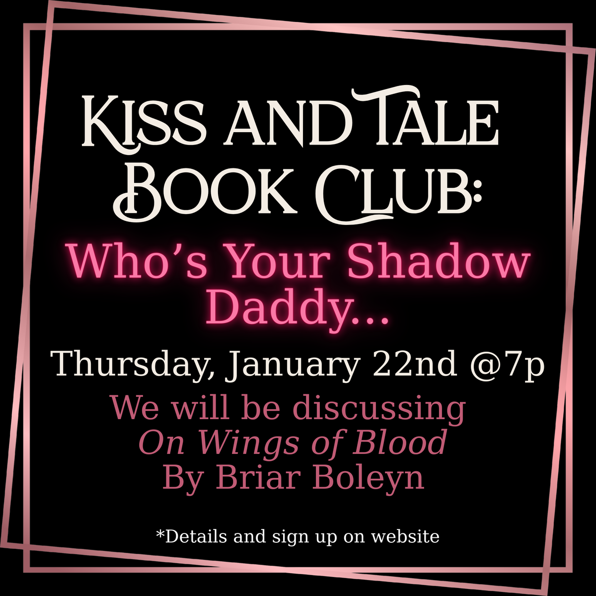 BOOK CLUB: Who's Your Shadow Daddy.... January