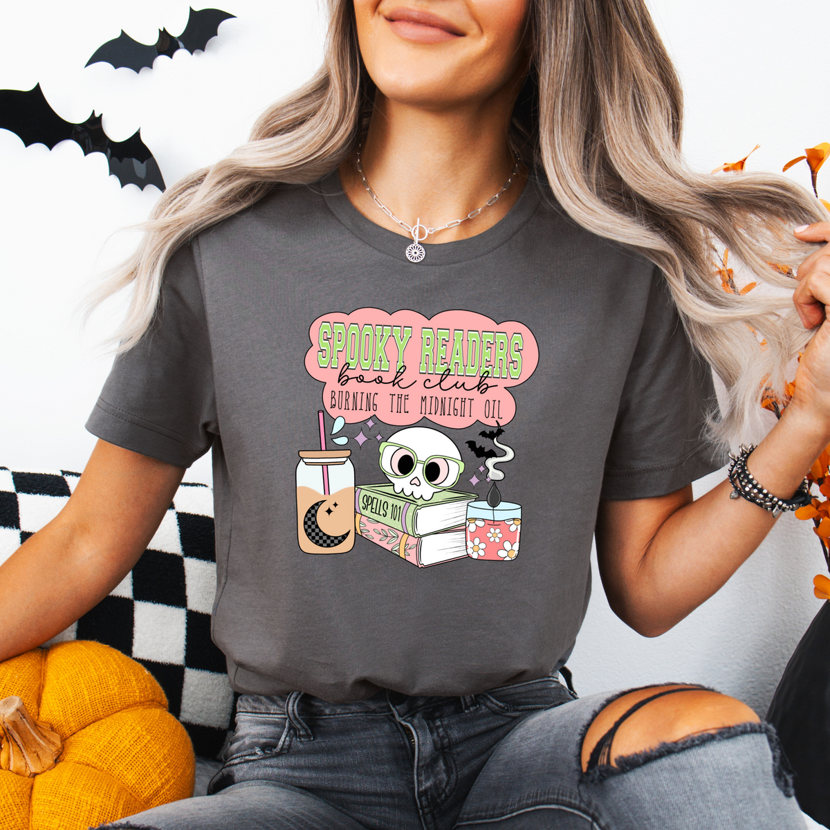 Spooky Readers Book Club Short Sleeve Tee