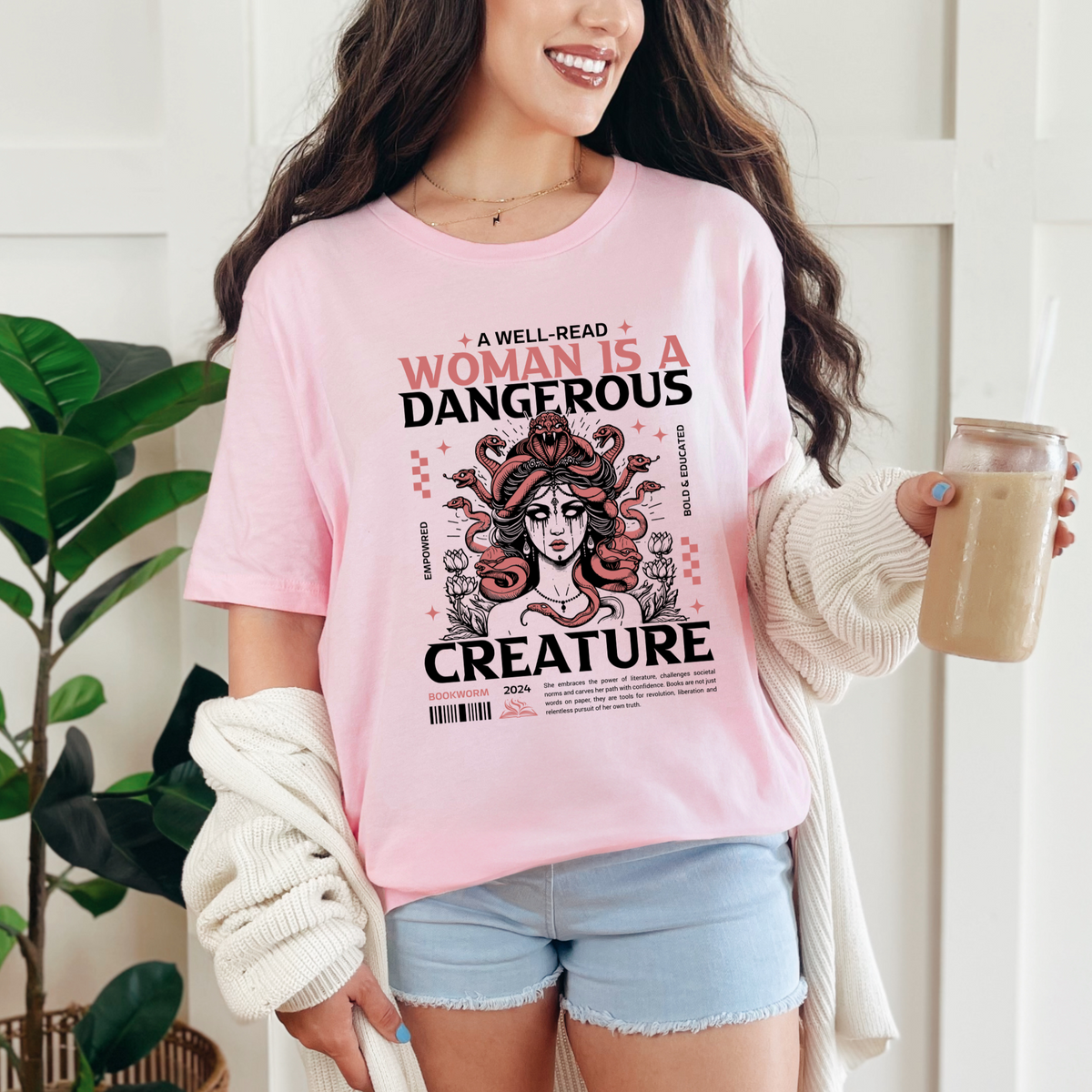 A Well-Read Woman Is A Dangerous Creature Short Sleeve Tee