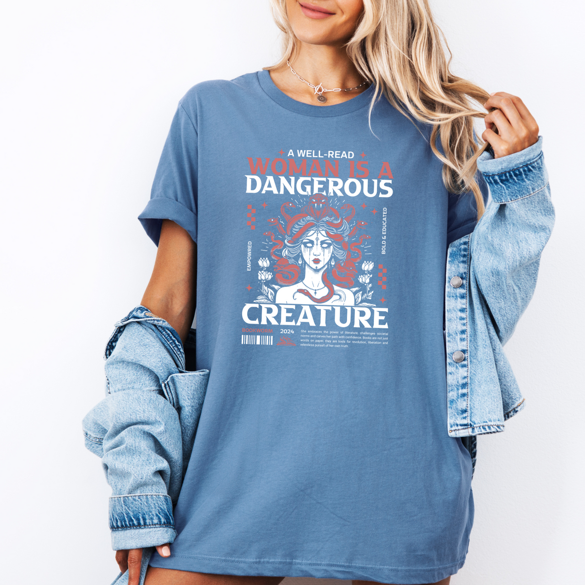 A Well-Read Woman Is A Dangerous Creature Short Sleeve Tee